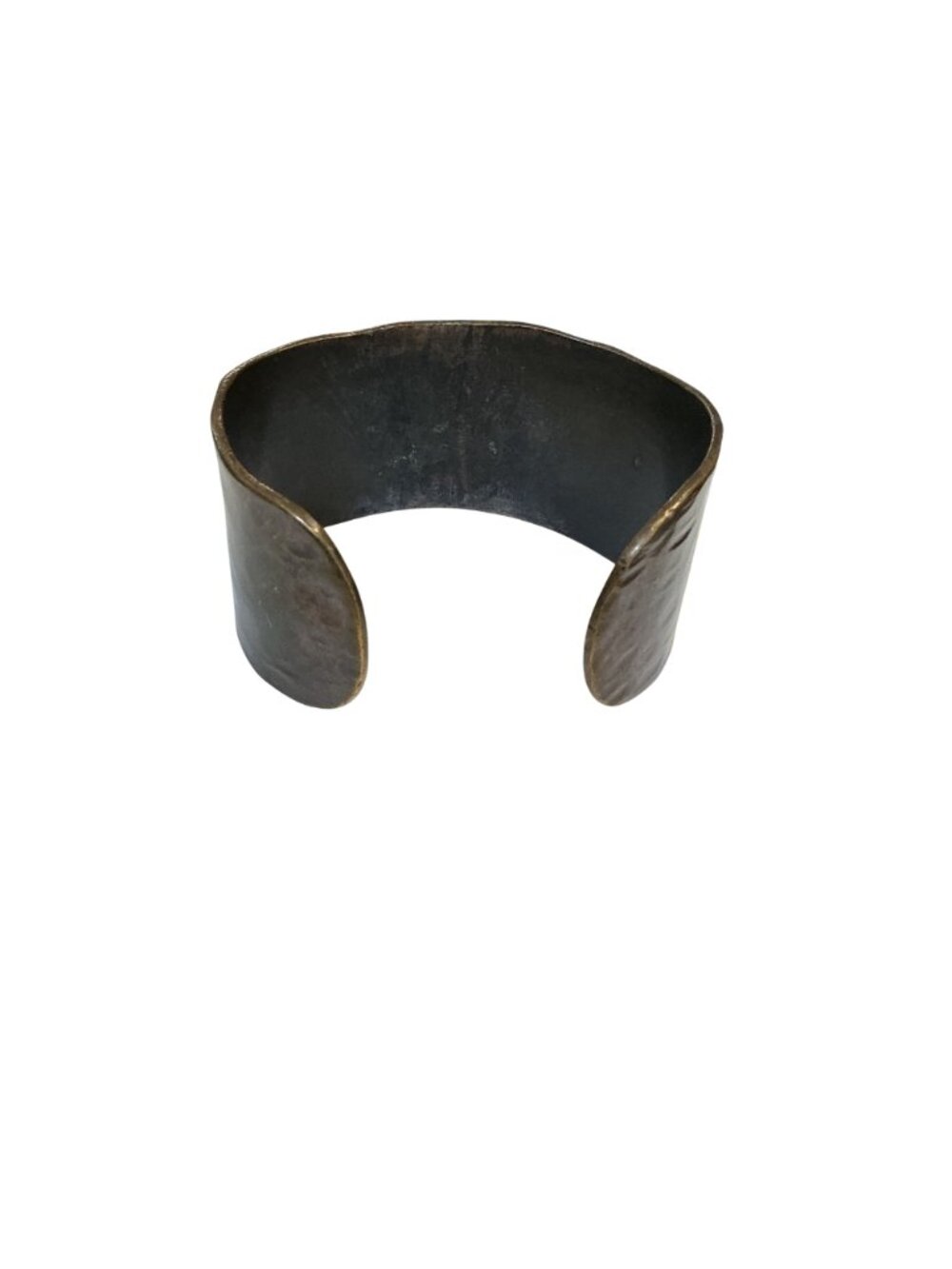 Vintage Hammered Bronze-Tone Wide Cuff Bracelet - Picture 5 of 5